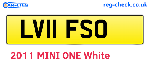 LV11FSO are the vehicle registration plates.
