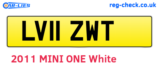 LV11ZWT are the vehicle registration plates.