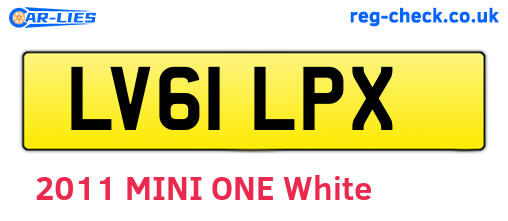 LV61LPX are the vehicle registration plates.