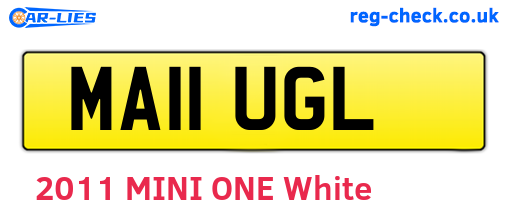 MA11UGL are the vehicle registration plates.