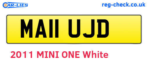 MA11UJD are the vehicle registration plates.