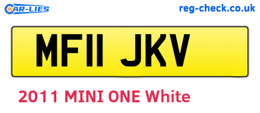 MF11JKV are the vehicle registration plates.