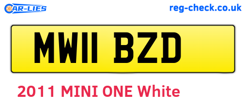 MW11BZD are the vehicle registration plates.