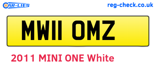 MW11OMZ are the vehicle registration plates.
