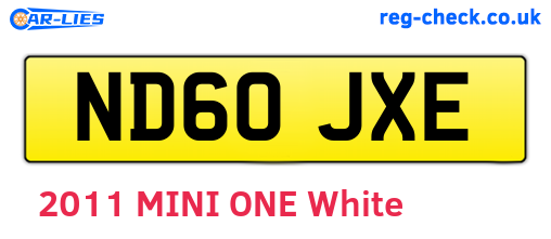 ND60JXE are the vehicle registration plates.
