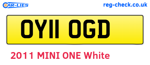 OY11OGD are the vehicle registration plates.