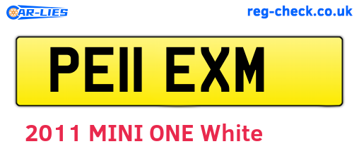 PE11EXM are the vehicle registration plates.