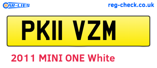 PK11VZM are the vehicle registration plates.