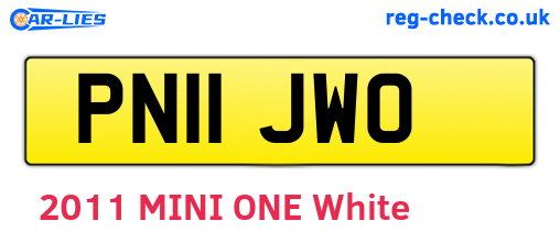 PN11JWO are the vehicle registration plates.