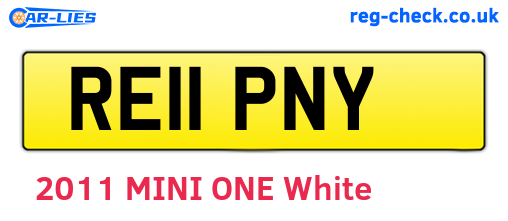 RE11PNY are the vehicle registration plates.