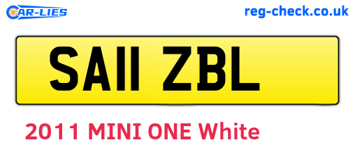 SA11ZBL are the vehicle registration plates.
