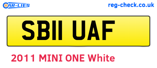 SB11UAF are the vehicle registration plates.