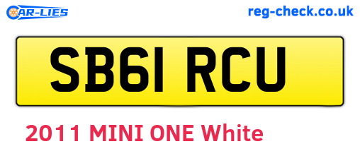 SB61RCU are the vehicle registration plates.