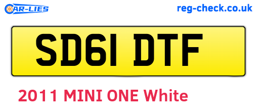 SD61DTF are the vehicle registration plates.