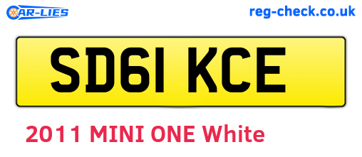 SD61KCE are the vehicle registration plates.