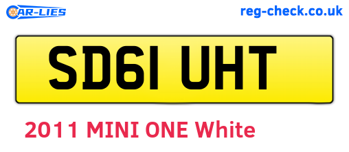 SD61UHT are the vehicle registration plates.