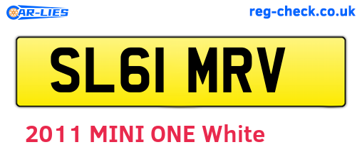 SL61MRV are the vehicle registration plates.