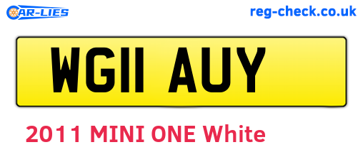 WG11AUY are the vehicle registration plates.