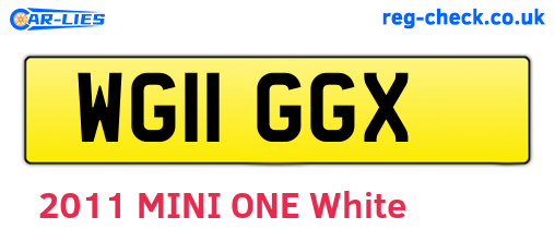 WG11GGX are the vehicle registration plates.
