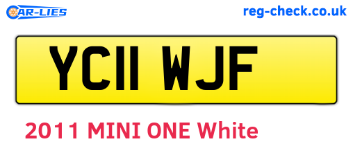 YC11WJF are the vehicle registration plates.