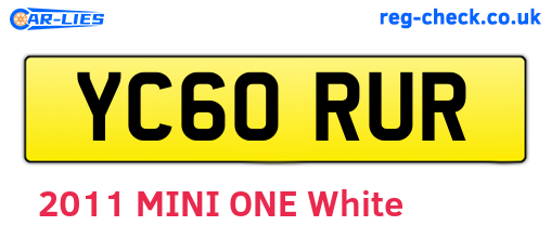 YC60RUR are the vehicle registration plates.