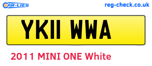 YK11WWA are the vehicle registration plates.