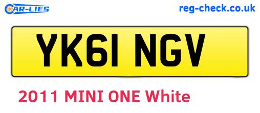 YK61NGV are the vehicle registration plates.