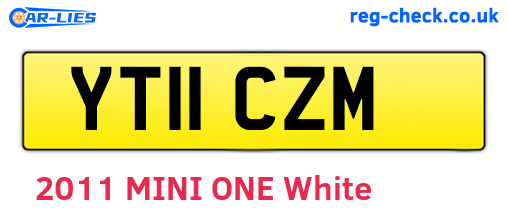 YT11CZM are the vehicle registration plates.