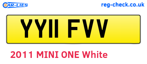 YY11FVV are the vehicle registration plates.