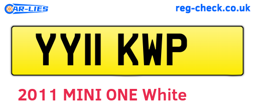 YY11KWP are the vehicle registration plates.