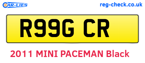 R99GCR are the vehicle registration plates.
