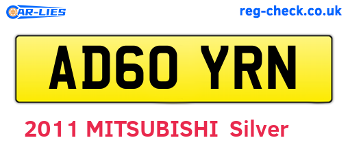 AD60YRN are the vehicle registration plates.