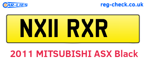 NX11RXR are the vehicle registration plates.