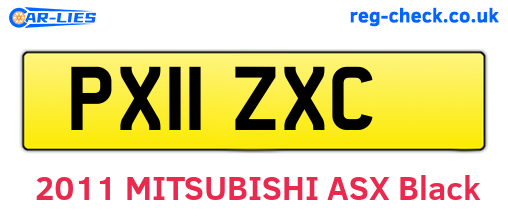 PX11ZXC are the vehicle registration plates.