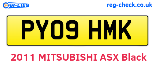 PY09HMK are the vehicle registration plates.