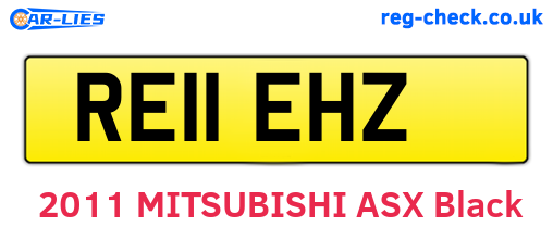 RE11EHZ are the vehicle registration plates.