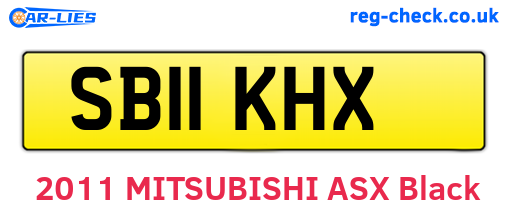 SB11KHX are the vehicle registration plates.