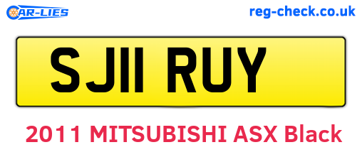 SJ11RUY are the vehicle registration plates.