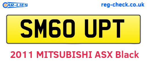 SM60UPT are the vehicle registration plates.