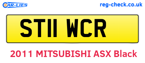 ST11WCR are the vehicle registration plates.