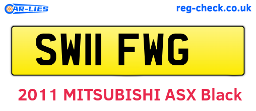 SW11FWG are the vehicle registration plates.