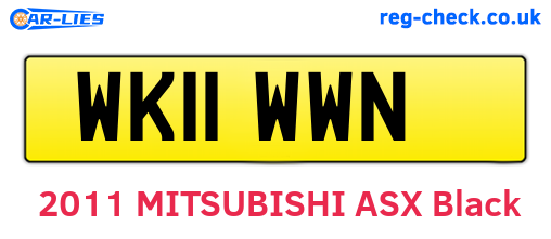 WK11WWN are the vehicle registration plates.