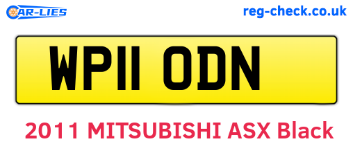 WP11ODN are the vehicle registration plates.