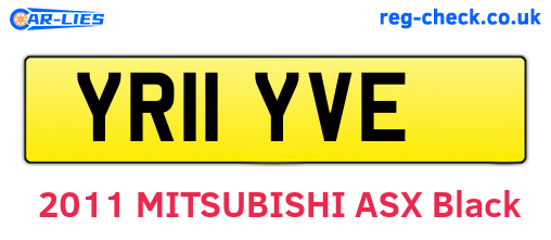 YR11YVE are the vehicle registration plates.