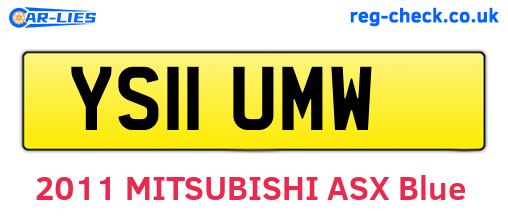 YS11UMW are the vehicle registration plates.