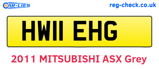 HW11EHG are the vehicle registration plates.