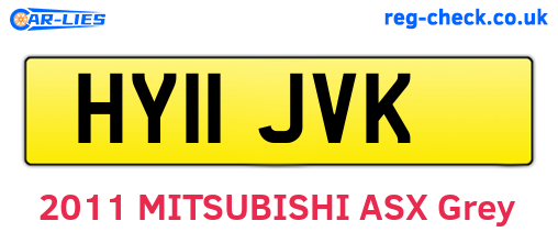 HY11JVK are the vehicle registration plates.