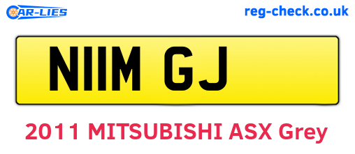 N11MGJ are the vehicle registration plates.