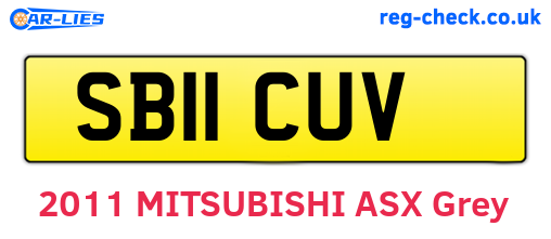 SB11CUV are the vehicle registration plates.
