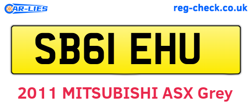 SB61EHU are the vehicle registration plates.